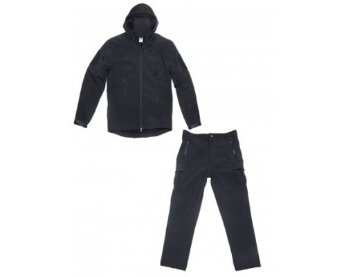 Тактический костюм Софтшелл Softshell Tactical Gear, до -10С, цвет Черный (Black)