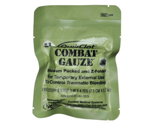 Бандаж марлевый (9см х 3,7м) Combat Gauze