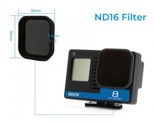 Нейтральный фильтр ND16 Naked GoPro HERO8 (GEPRC)