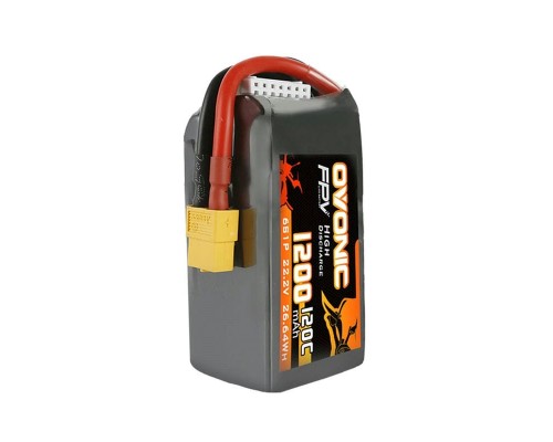 Аккумулятор OVONIC 1200мАч 6S 120C LiPo (XT60)