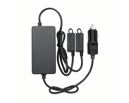 Автомобильное зарядное устройство для 2 аккумуляторов и пульта DJI Mavic Air 2 / Air 2S повышенной мощности (2 USB) (YX)