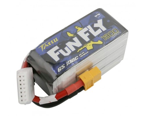 Аккумулятор Tattu FunFly 1300мАч 6S 100C LiPo (XT60)