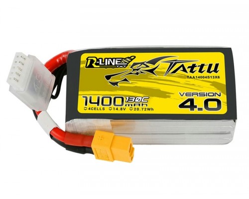 Аккумулятор Tattu R-Line V4.0 1400мАч 4S 130C LiPo (XT60)
