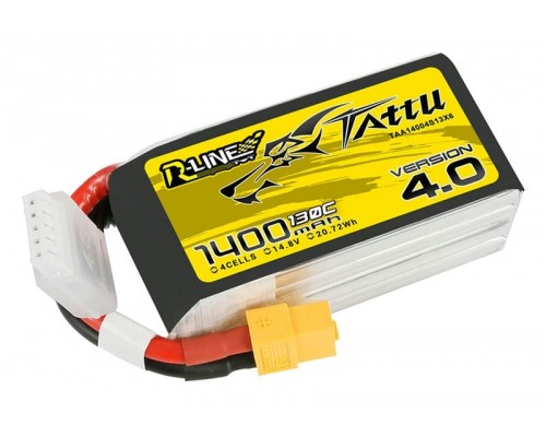 Аккумулятор Tattu R-Line V4.0 1400мАч 4S 130C LiPo (XT60)