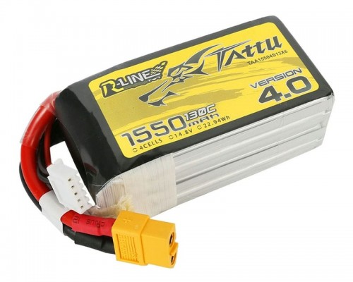 Аккумулятор Tattu R-Line V4.0 1550мАч 4S 130C LiPo (XT60)