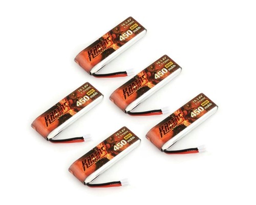 Аккумулятор HGLRC KRATOS 450мАч 1S 80C LiHV (PH2.0) (5 шт.)