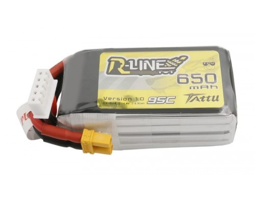 Аккумулятор Tattu R-Line V1.0 650мАч 4S 95C LiPo (XT30)