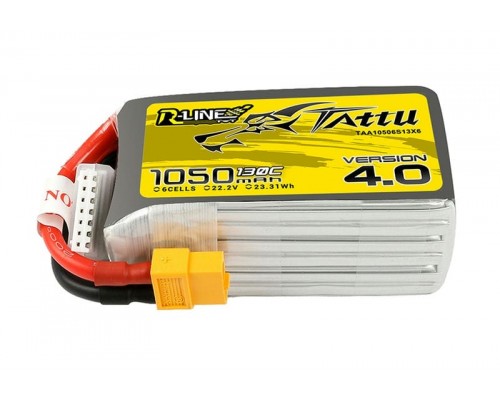 Аккумулятор Tattu R-Line V4.0 1050мАч 130C 6S LiPo (XT60)