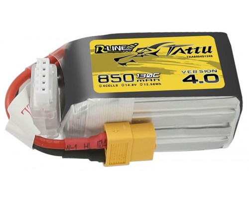 Аккумулятор Tattu R-Line V4.0 850мАч 4S 130C LiPo (XT60)