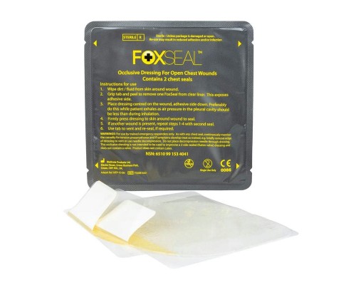 Двойной пластырь при пневмотораксе FoxSeal Celox