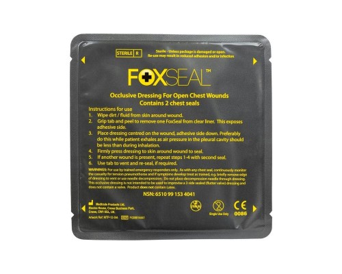 Двойной пластырь при пневмотораксе FoxSeal Celox