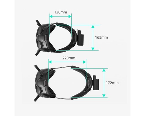 Регулируемый головной ремень DJI FPV Goggles V2 с креплением для аккумулятора (SunnyLife)