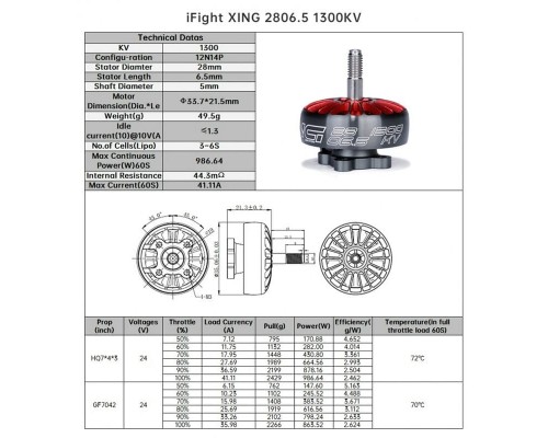 Мотор iFlight XING 2806.5