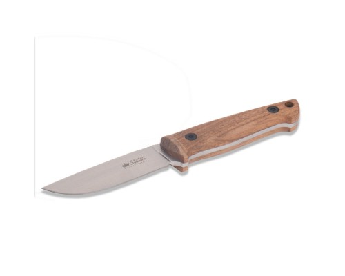 Нож Nikki AUS-8 SW Stonewash дерево ножны кожа