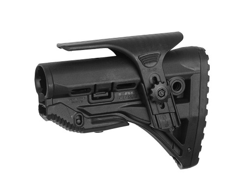 Полимерный приклад с амортизатором и упором щеки GL-SHOCK CP, черный com/mil-spec