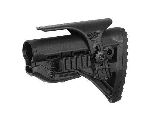 Полимерный приклад с амортизатором и упором щеки GL-SHOCK PCP, черный com/mil-spec