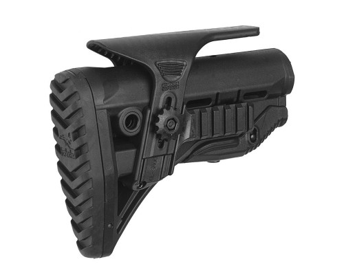 Полимерный приклад с амортизатором и упором щеки GL-SHOCK PCP, черный com/mil-spec