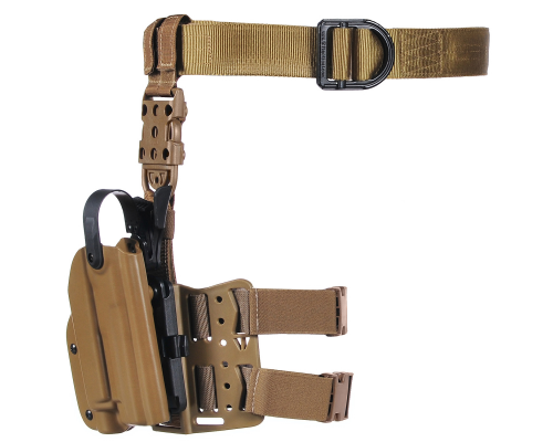 Тактическая пластиковая кобура для Глок 17, Sig Sauer с фонарём WRS Level II Duty Holster w/Tac-light Blade-Tech